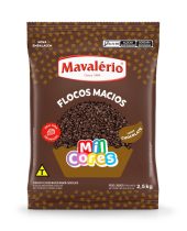 FLOCOS MACIOS SABOR CHOCOLATE MIL CORES MAVALÉRIO