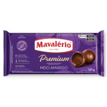 COBERTURA PREMIUM BARRA SABOR CHOCOLATE MEIO AMARGO MAVALÉRIO