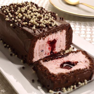 Bolo Sorvete de Morango