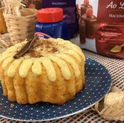 Caseirinho de Milho com Brigadeiro de Milho