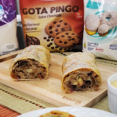 Strudel de Maçã com Chocolate