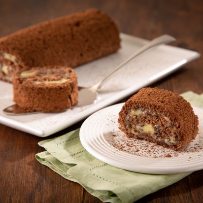 Rocambole de Chocolate com Maracujá