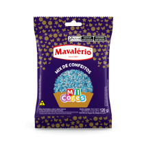 Mix de Confeitos Azul Mil Cores Mavalério