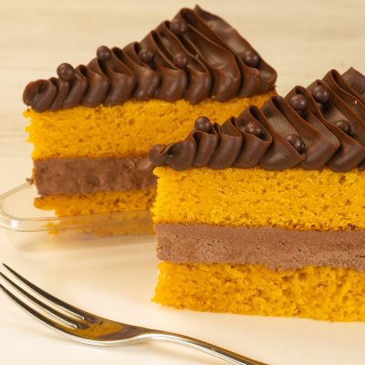 Bolo Fatia de Cenoura com Chocolate