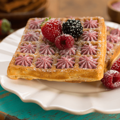 Waffle Americano de Frutas Vermelhas