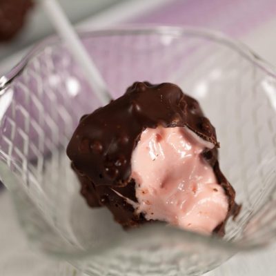 Gelado de Morango no Palito