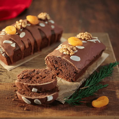Bolo de Chocolate com Amêndoas e Damasco