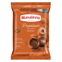 COBERTURA PREMIUM EM GOTAS PARA DERRETER SABOR CHOCOLATE AO LEITE E MEIO AMARGO “BLEND” MAVALÉRIO