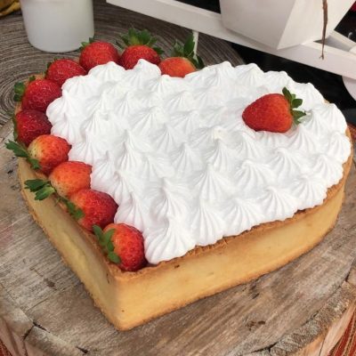 Torta Coração de Brigadeiro com Morango