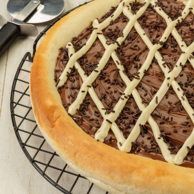 Pizza de Avelã e Chocolate Branco