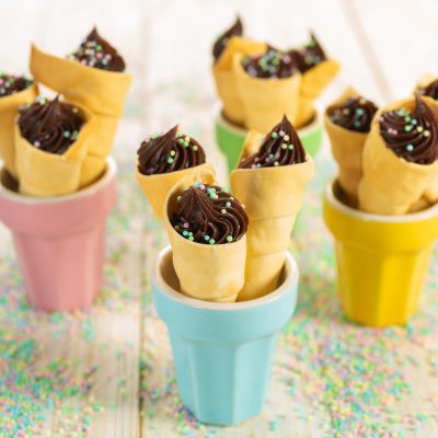 Canudo Crocante com Brigadeiro