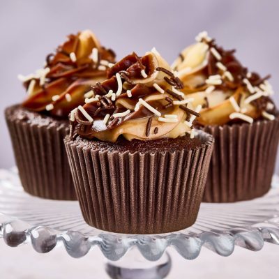Cupcake de Brigadeiro Mesclado